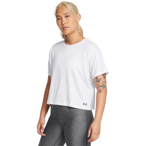 UNDER ARMOUR Damska koszulka treningowa Under Armour Motion SS  biała Biały