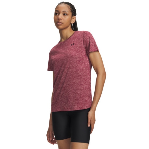 Obrazek dla: UNDER ARMOUR Damska koszulka treningowa Under Armour Tech SSC Twist  bordowa Burgundowy