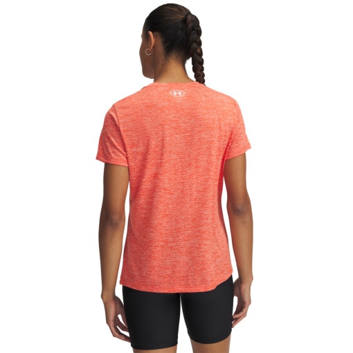 Damska koszulka treningowa Under Armour Tech SSC- Twist - pomarańczowa