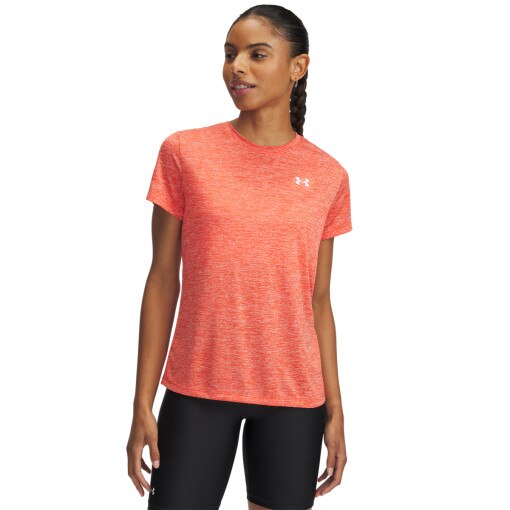 UNDER ARMOUR Damska koszulka treningowa Under Armour Tech SSC Twist pomarańczowa Pomarańczowy