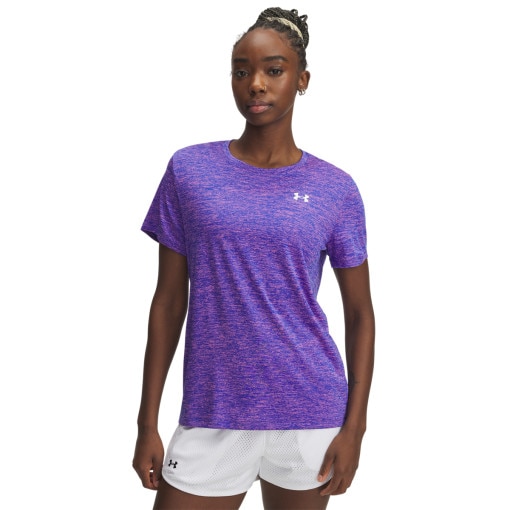 UNDER ARMOUR Damska koszulka treningowa Under Armour Tech SSC Twist fioletowa Fioletowy
