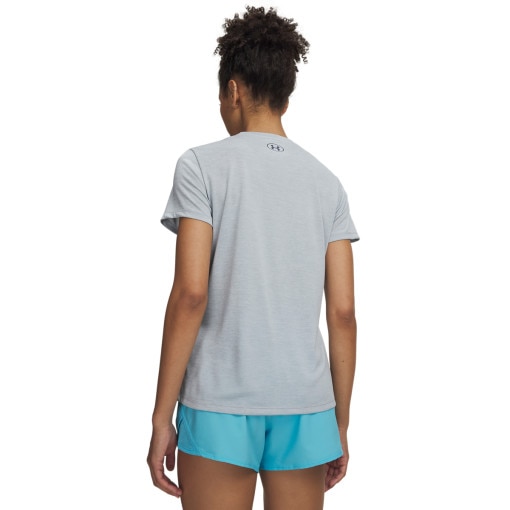 Damska koszulka treningowa Under Armour Tech SSC- Twist - niebieska