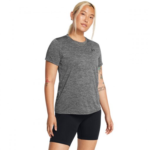 UNDER ARMOUR Damska koszulka treningowa Under Armour Tech SSC Twist szara Szary