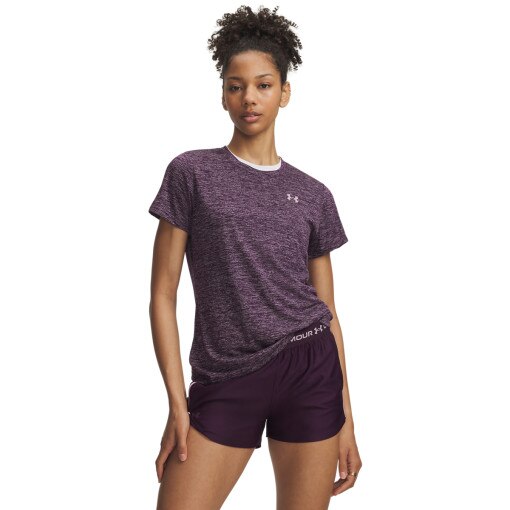 Obrazek dla: UNDER ARMOUR Damska koszulka treningowa Under Armour Tech SSC Twist  fioletowa Fioletowy