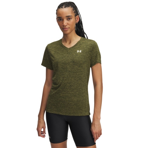 UNDER ARMOUR Damska koszulka treningowa Under Armour Tech SSV Twist  khaki