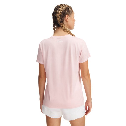Damska koszulka treningowa Under Armour Tech SSV- Twist - różowa