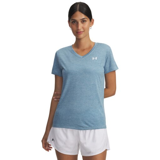 UNDER ARMOUR Damska koszulka treningowa Under Armour Tech SSV Twist  niebieska Niebieski
