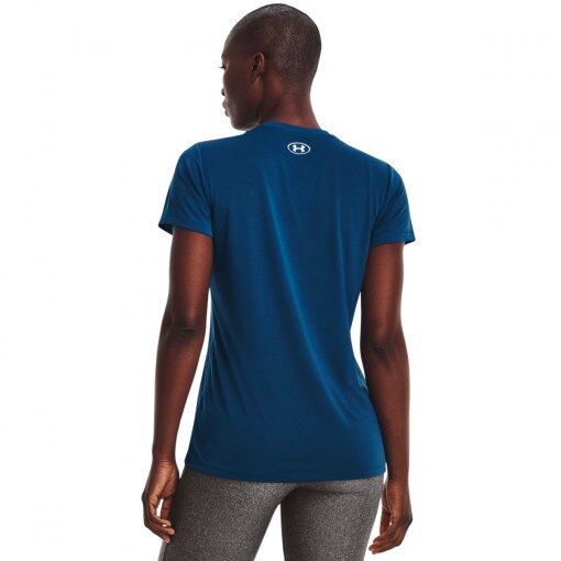 Damska koszulka treningowa Under Armour Tech SSV - Solid - granatowa