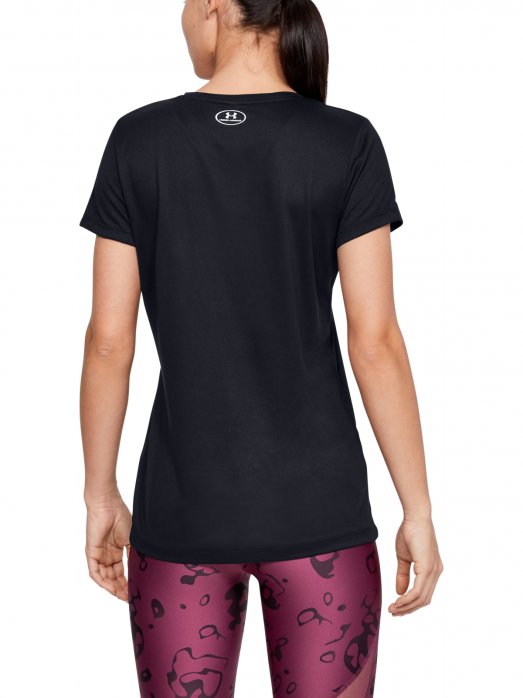 Damska koszulka treningowa UNDER ARMOUR Tech SSV - Solid - czarna
