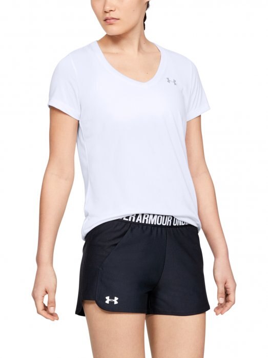 Obrazek dla: UNDER ARMOUR Damska koszulka treningowa UNDER ARMOUR Tech SSV  Solid  biała Biały