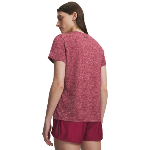 Damska koszulka treningowa Under Armour Tech SSV - Twist - różowa