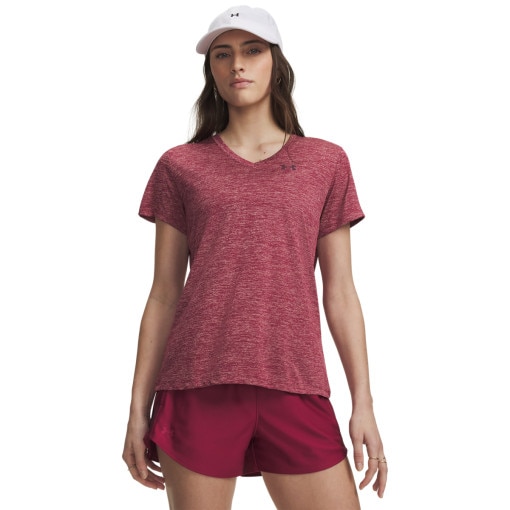 Obrazek dla: UNDER ARMOUR Damska koszulka treningowa Under Armour Tech SSV  Twist  różowa Rożowy