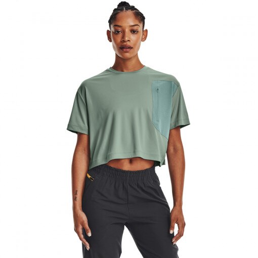  UNDER ARMOUR Damska koszulka treningowa Under Armour UA Terrain Short Sleeve  zielona Jasny zielony