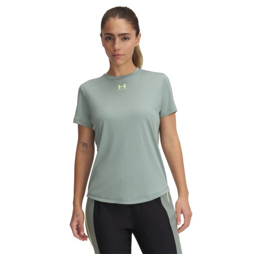 UNDER ARMOUR Damska koszulka treningowa Under Armour UA W's Ch. Pro Train SS  zielona Zielony