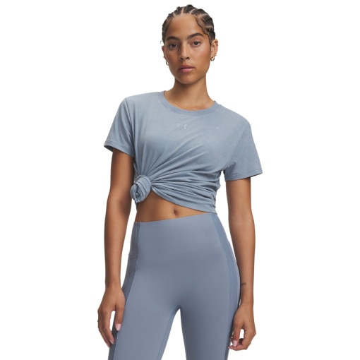 Obrazek dla: UNDER ARMOUR Damska koszulka z krótkim rękawem Under Armour Rival Cotton Wash SS  niebieska Niebieski