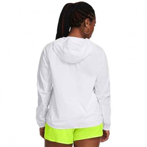 Damska kurtka do biegania Under Armour Launch Lightweight Jacket - biała