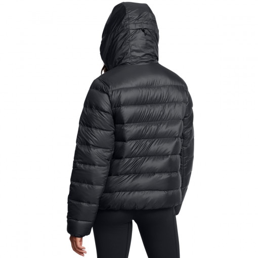 Damska kurtka z puchem naturalnym Under Armour Legend Down Hooded Jacket - czarna