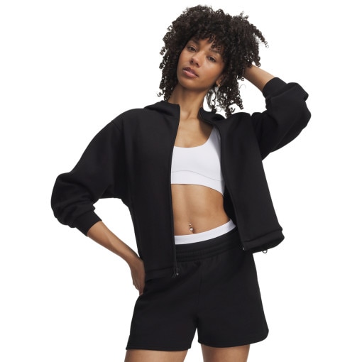 Damska kurtka Under Armour Unstoppable Fleece FZ Jkt - czarna