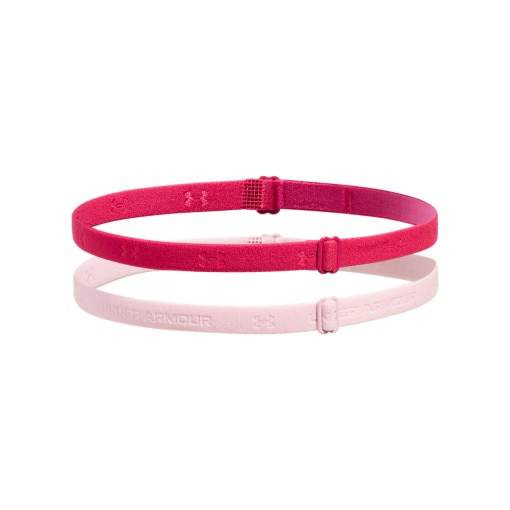 UNDER ARMOUR Damska opaska na głowę treningowa (2pack) Under Armour W's Adjustable Mini Bands  różowa Różowy