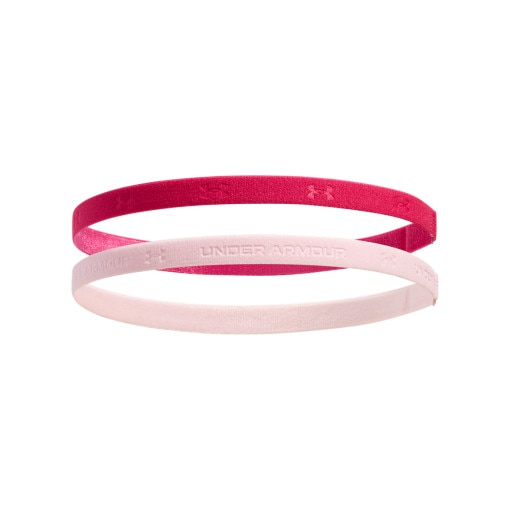 Damska opaska na głowę treningowa (2-pack) Under Armour W's Adjustable Mini Bands - różowa