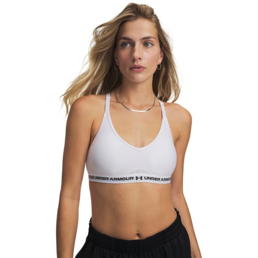 Obrazek dla: UNDER ARMOUR Damski biustonosz treningowy Under Armour Crossback Low Strappy  biały Biały
