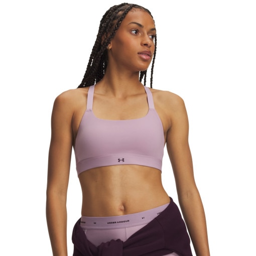 Obrazek dla: UNDER ARMOUR Damski biustonosz treningowy Under Armour UA Effortless Mid  różowy Rożowy