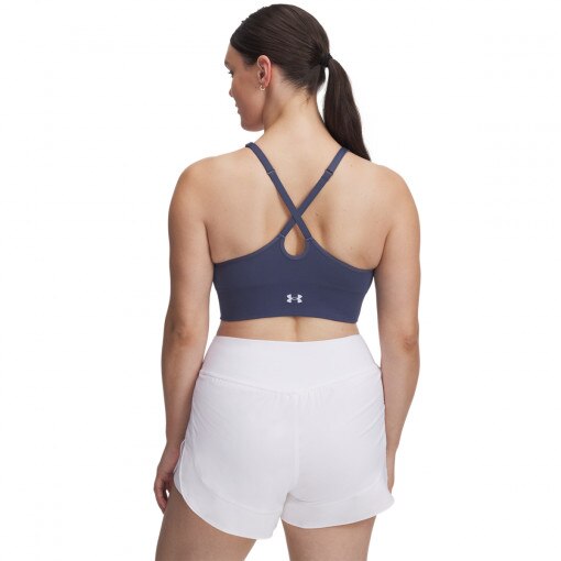 Damski biustonosz treningowy Under Armour Vanish Seamless Low Bra - granatowy
