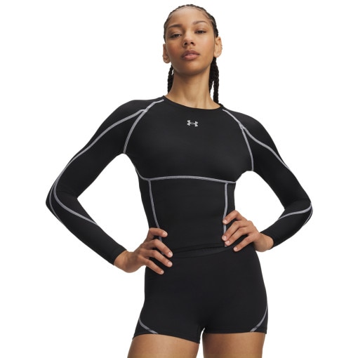 Obrazek dla: UNDER ARMOUR Damski longsleeve treningowy Under Armour HeatGear Elite LS  czarny Czarny