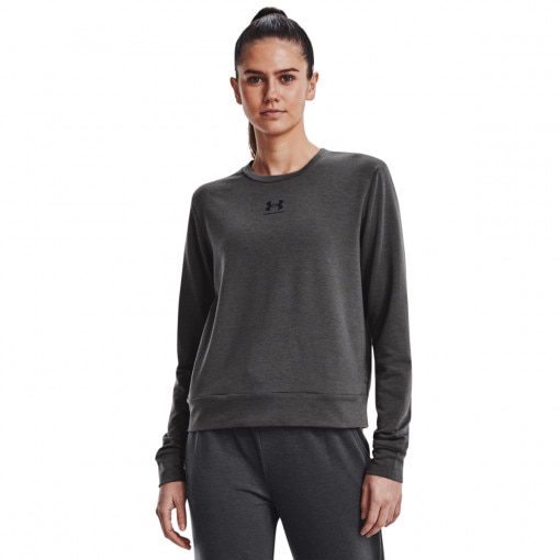 UNDER ARMOUR Damski longsleeve treningowy Under Armour Rival Terry Crew szary 010