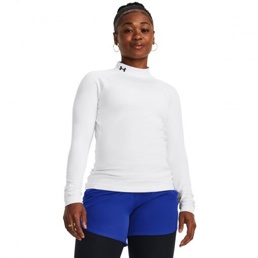 UNDER ARMOUR Damski longsleeve treningowy Under Armour UA CG Authentics Mockneck  biały Biały