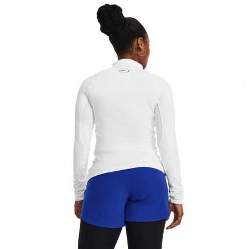 Damski longsleeve treningowy Under Armour UA CG Authentics Mockneck - biały