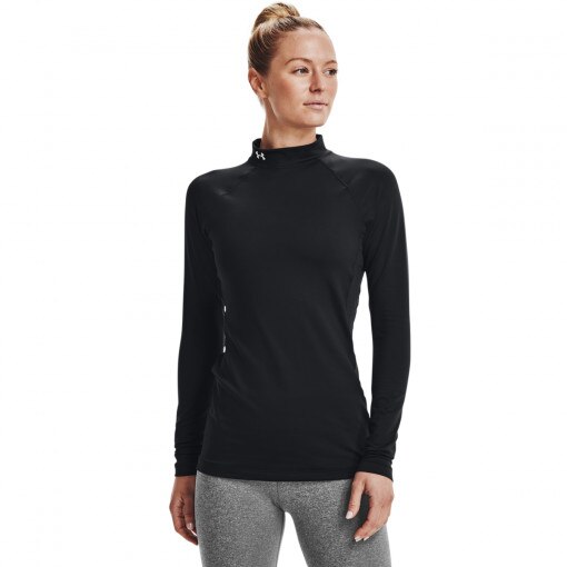 UNDER ARMOUR Damski longsleeve treningowy Under Armour UA CG Authentics Mockneck  czarny Czarny