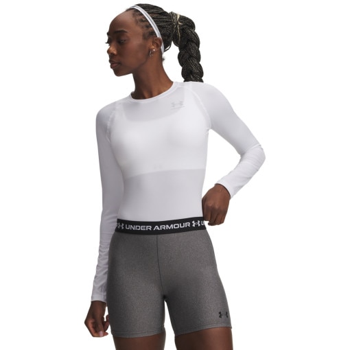 Obrazek dla: UNDER ARMOUR Damski longsleeve treningowy Under Armour UA HG Authentics Comp LS  biały Biały