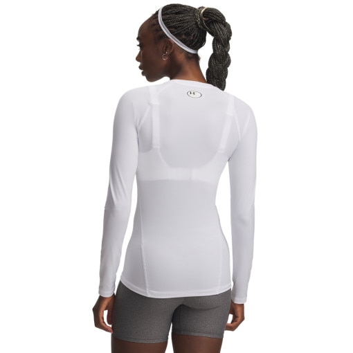 Damski longsleeve treningowy Under Armour UA HG Authentics Comp LS - biały