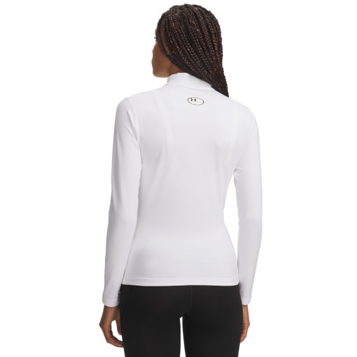 Damski półgolf treningowy Under Armour UA ColdGear Mock - biały