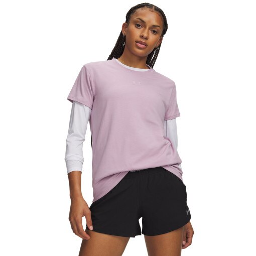 Obrazek dla: UNDER ARMOUR Damski tshirt basic Under Armour Campus Core SS  różowy Różowy