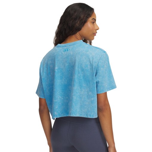 Damski t-shirt basic Under Armour UA Rival Wash SS - niebieski