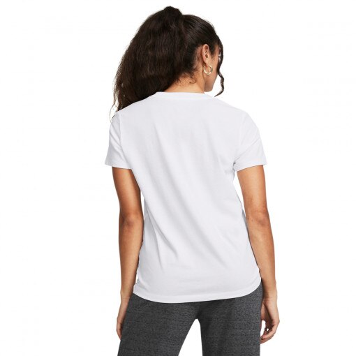 Damski t-shirt z nadrukiem Under Armour UA Rival Core SS - biały