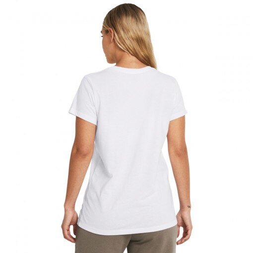 Damski t-shirt z nadrukiem Under Armour UA Rival Logo SS - biały