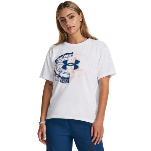  UNDER ARMOUR Damski tshirt z nadrukiem Under Armour UA Make All Heavyweight SS  biały Biały