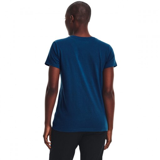 Damski t-shirt z nadrukiem Under Armour UA Rival Logo SS - granatowy
