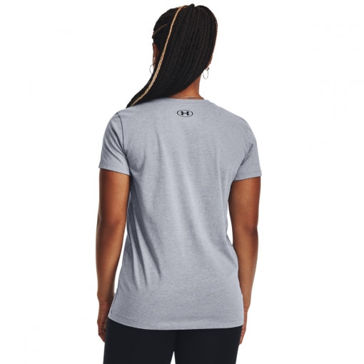 Damski t-shirt z nadrukiem Under Armour UA W Sportstyle LC SS - szary 