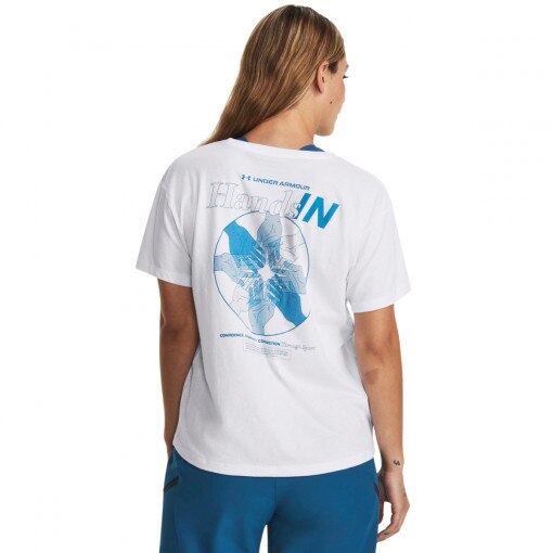 Damski t-shirt z nadrukiem Under Armour UA We All Play SS - biała