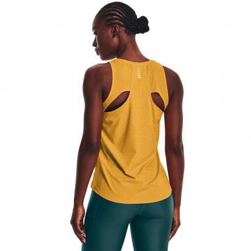 Damski top do biegania UNDER ARMOUR UA IsoChill 200 Laser Tank - żółty