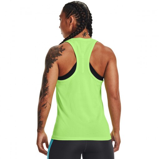 Damski top do biegania UNDER ARMOUR UA Seamless Run Tank - limonkowy