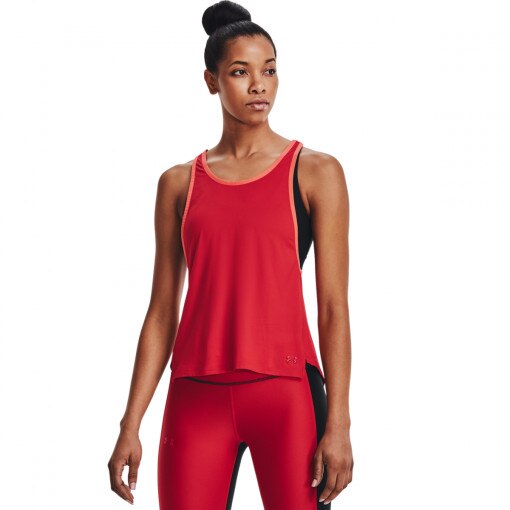 Obrazek dla: UNDER ARMOUR Damski top treningowy UNDER ARMOUR 2 in 1 Knockout Tank SP  czerwony Czerwony