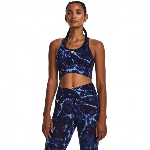 UNDER ARMOUR Damski top treningowy Under Armour Project Rock LG Crssover Top Pt  granatowy Granatowy