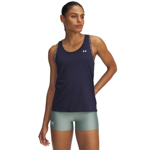 UNDER ARMOUR Damski top treningowy Under Armour Tech Knockout Tank  granatowy Granatowy