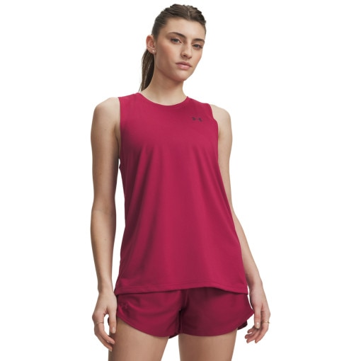 Obrazek dla: UNDER ARMOUR Damski top treningowy Under Armour Tech Tank Solid  czerwony Czerwony