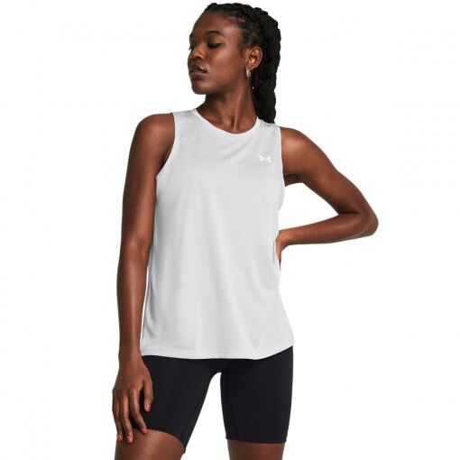 UNDER ARMOUR Damski top treningowy Under Armour Tech Tank Twist  szary  Szary